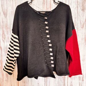 Barbara de Jounge Safety Pin Sweater Large